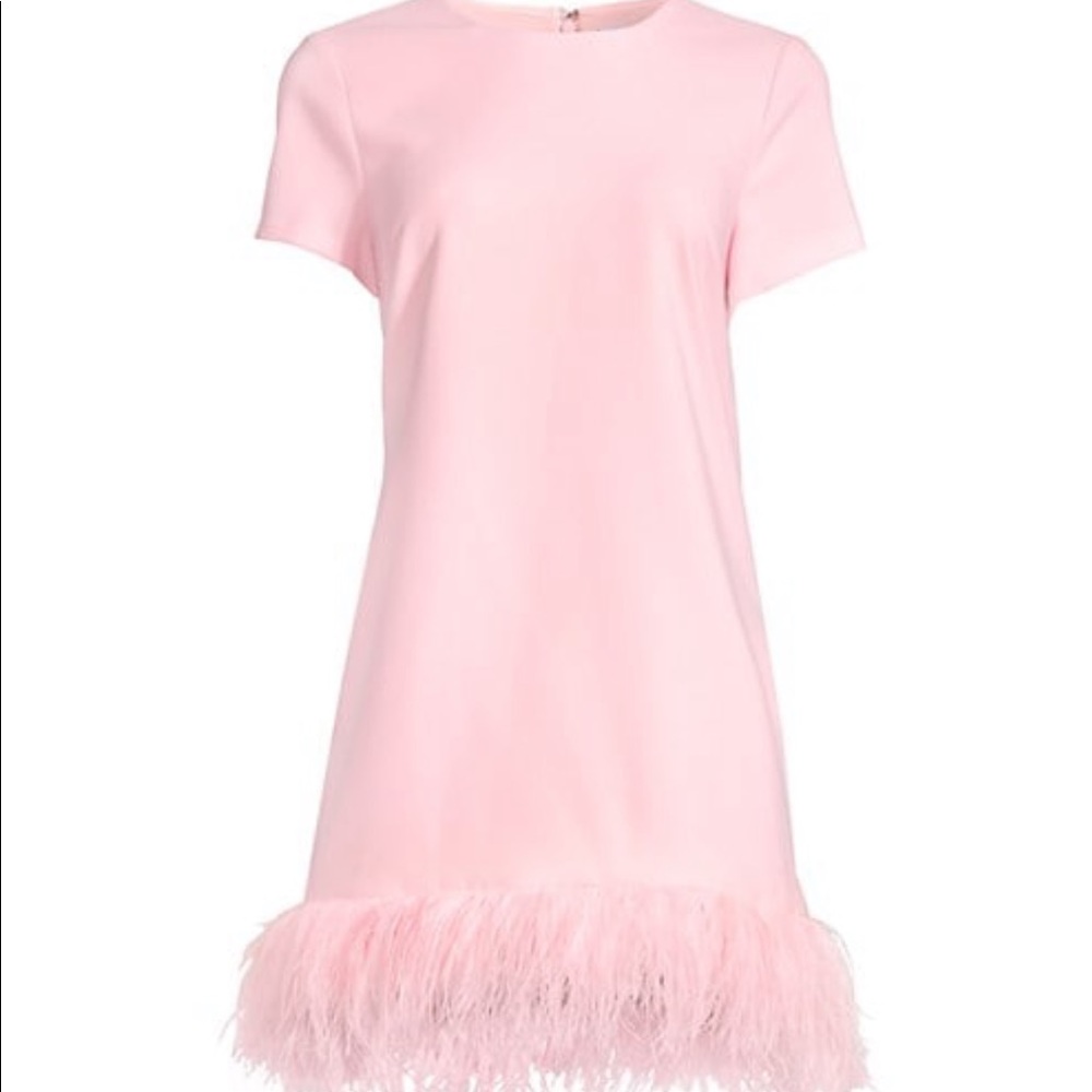 Likely Marullo Ostrich Feather Dress